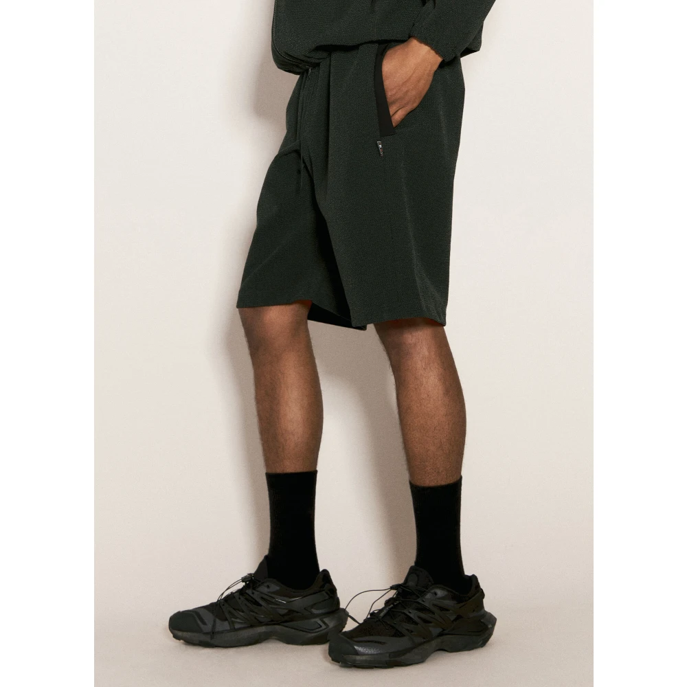 Gr10K Gestructureerde Weefsel Utility Cut Shorts Black Heren