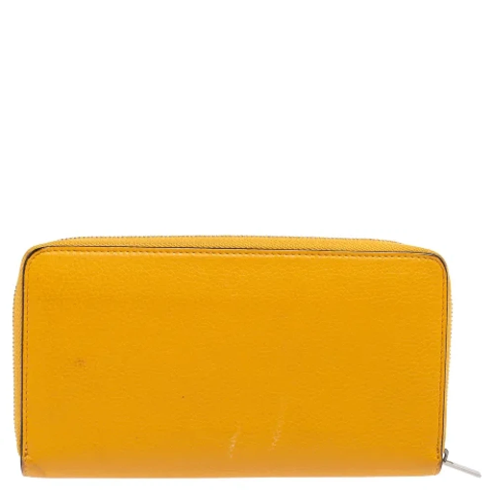 Celine Vintage Pre-owned Leather wallets Yellow Dames