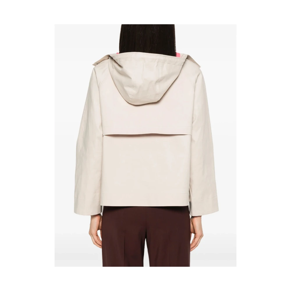 Yves Salomon Beige Front Press-Stud Outerwear Beige Dames