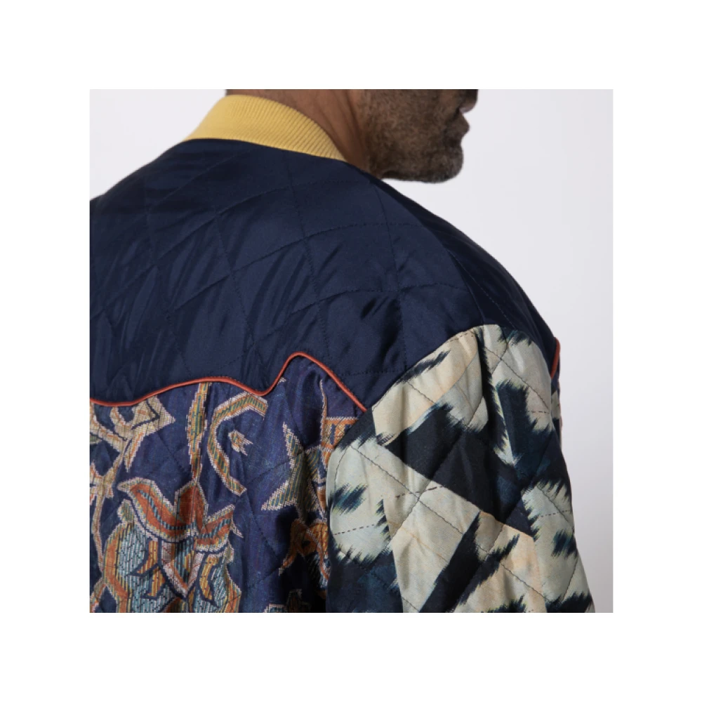 Pierre-Louis Mascia Omkeerbare Bomberjack met Bloemmotieven Blue Heren