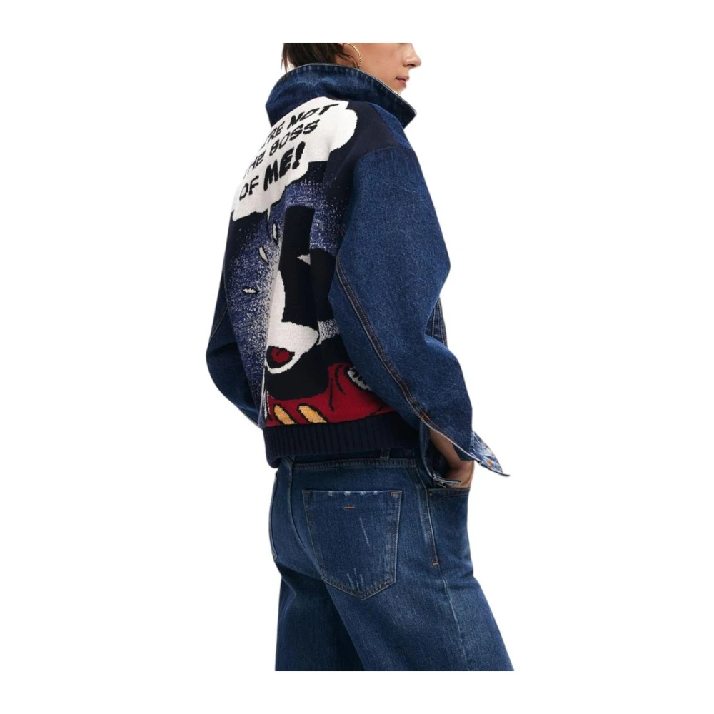 Desigual Blauwe Katoenen Blend Jas & Jas Blue Dames