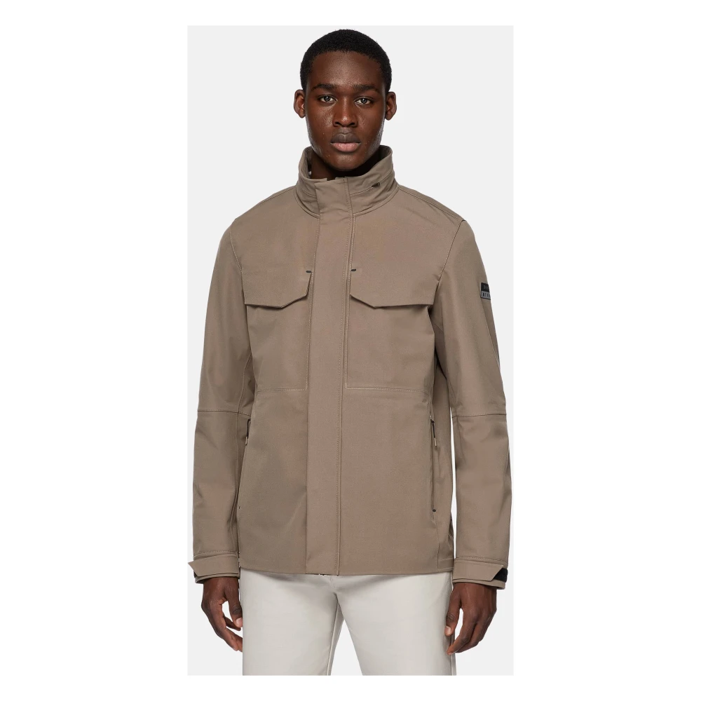 Boggi Milano B Tech Technical Fabric Veldjas Beige Heren