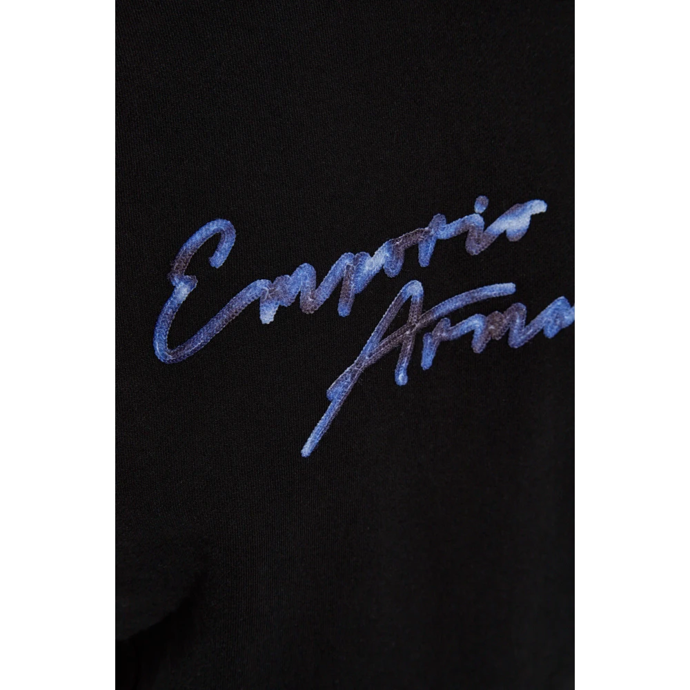 Emporio Armani Sweatshirt met logo Black Dames