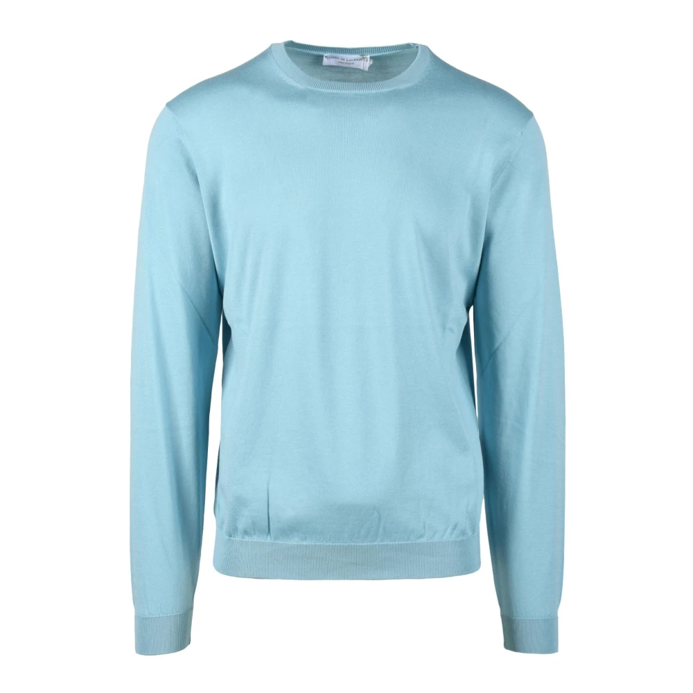 Filippo De Laurentiis Katoenen Stijlvolle Maglia Shirt Blue Heren