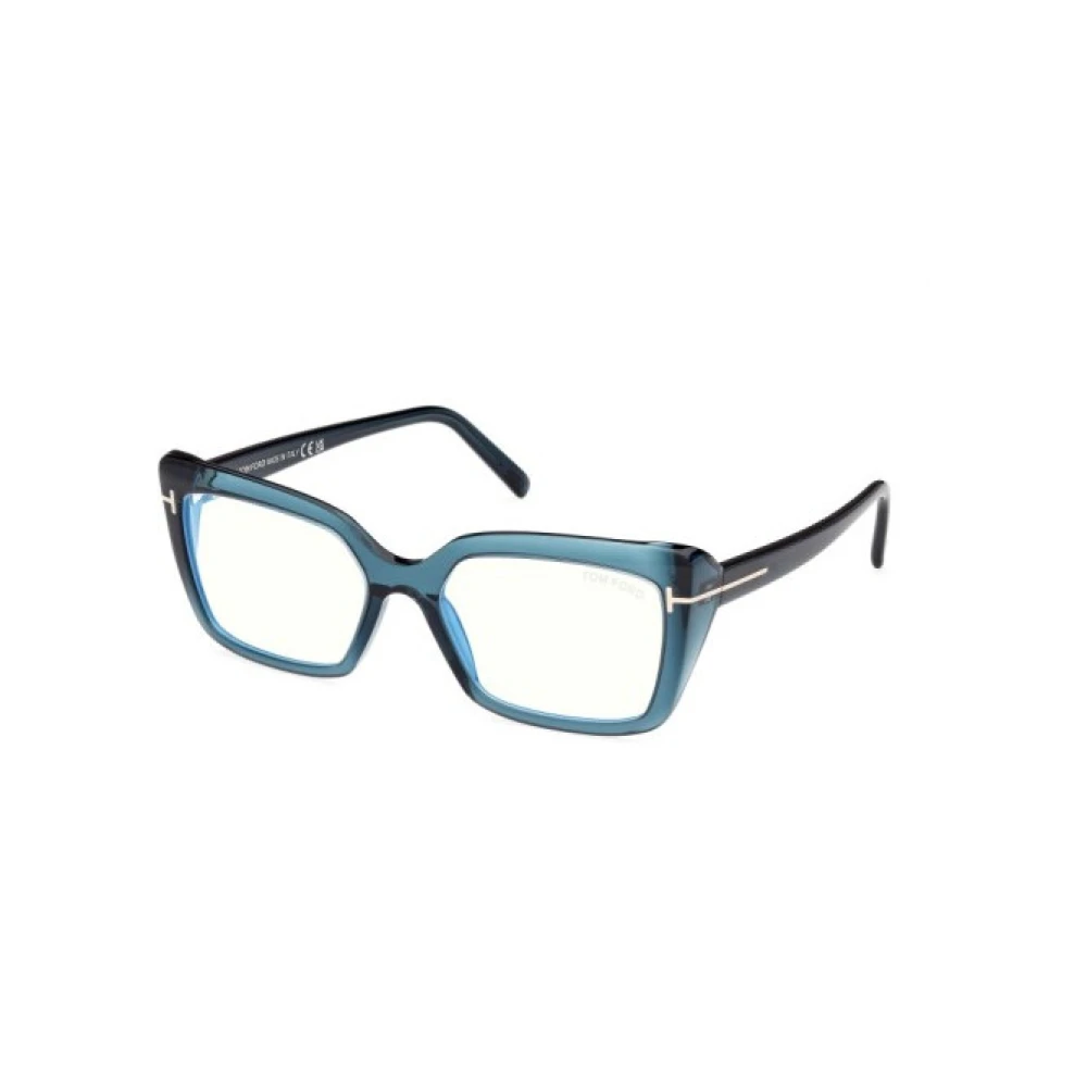 Tom Ford Stijlvol Blauw Vierkante Bril Blue Unisex