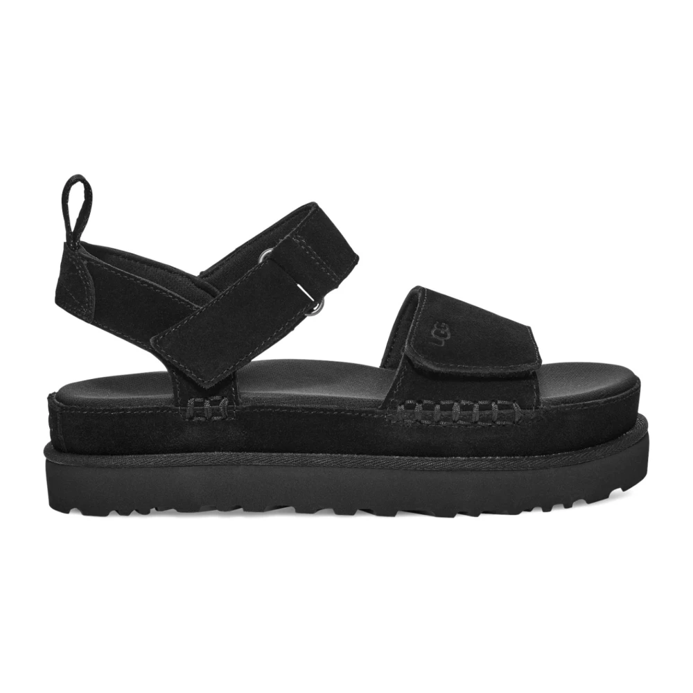 Ugg Women's Black Goldenstar Sandal - Flat Sandals - 8 Uk - Shoes