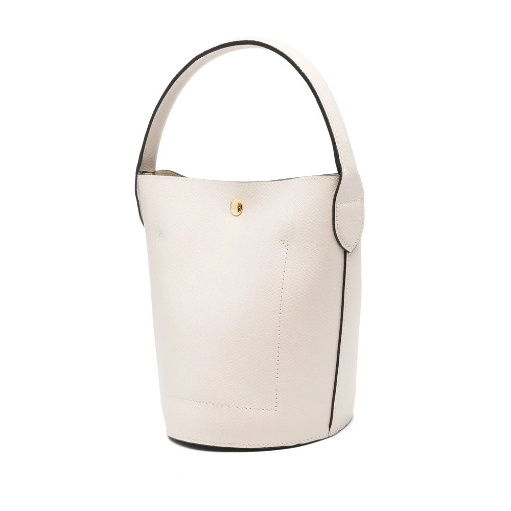 Longchamp Beige Leren Bucket Bag met Gouden Hardware Beige Dames