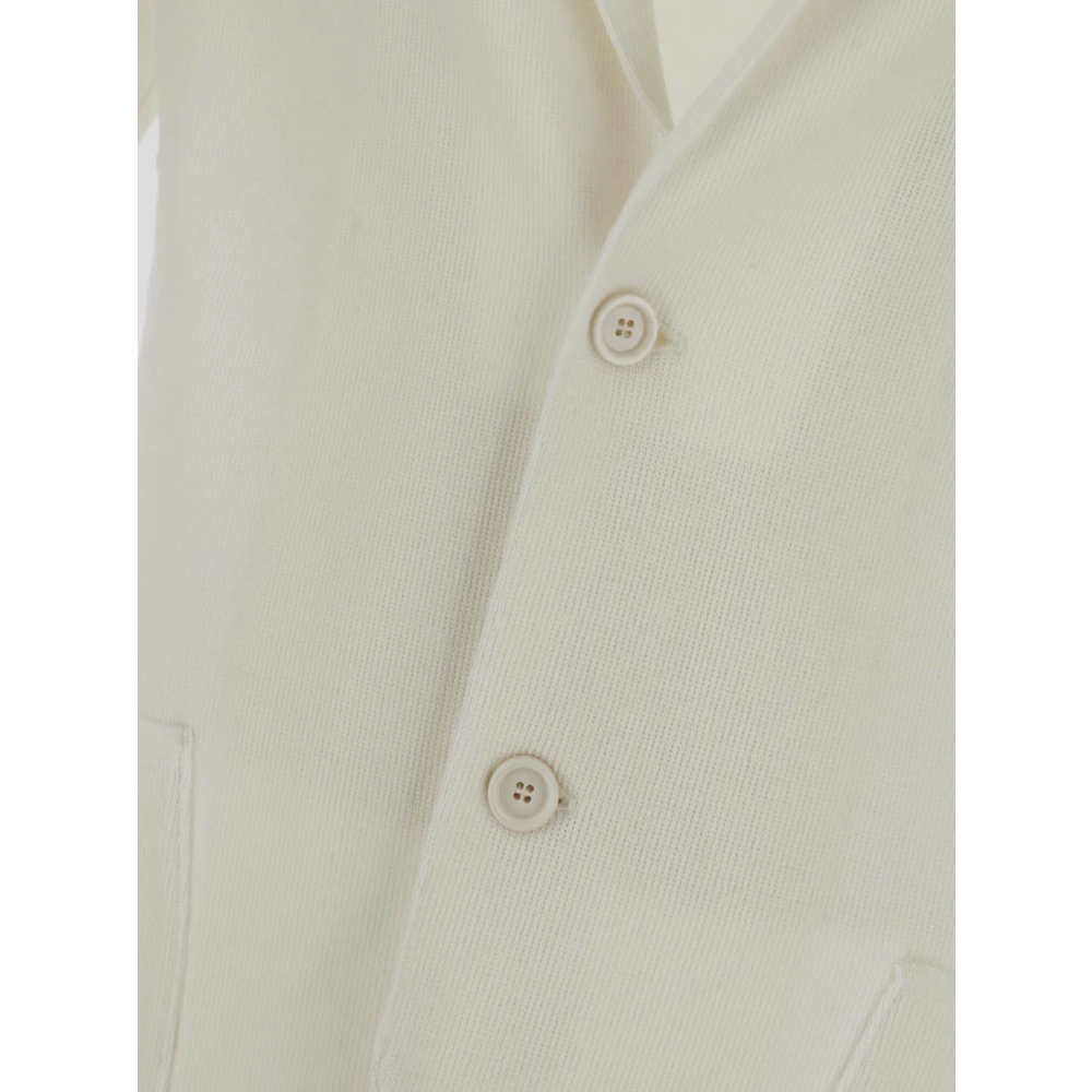 Lardini Wollen Gebreide Blazer White Heren