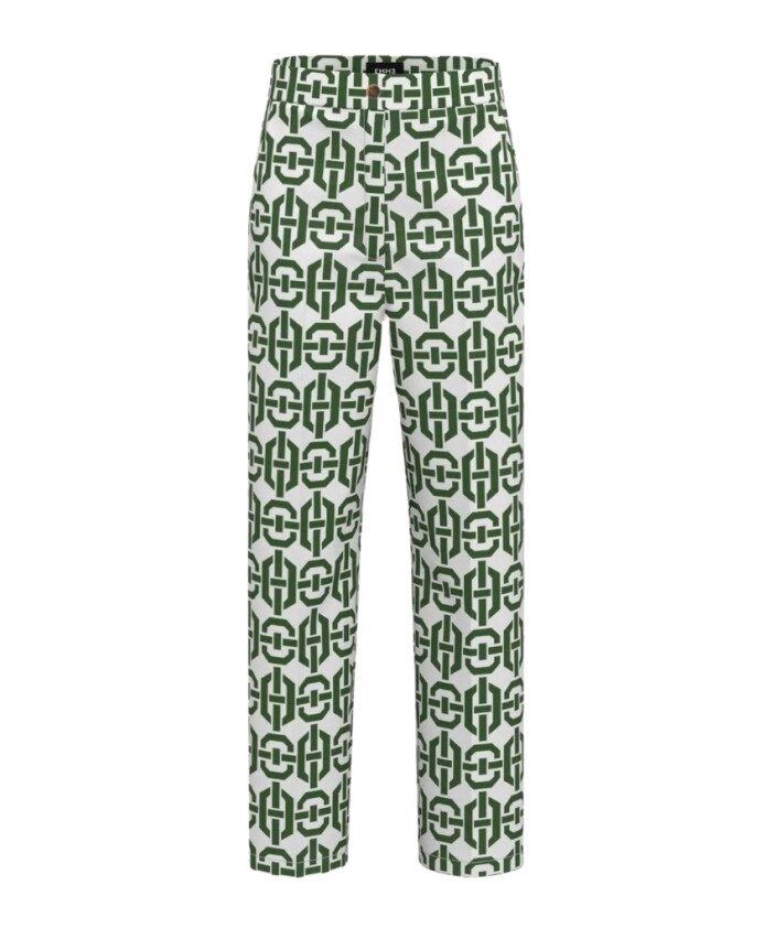 pantalon-en-coton-vert-coupe-droite