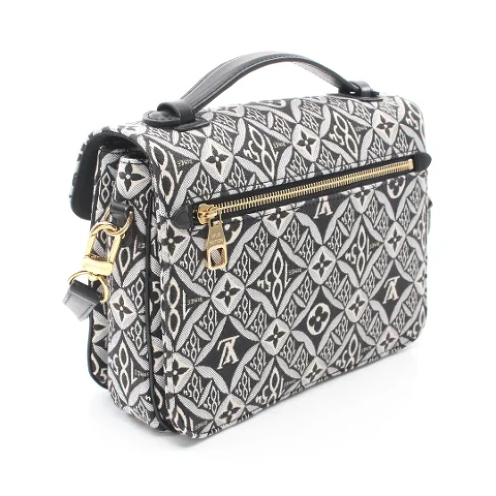 Louis Vuitton Vintage Pre-owned Cotton louis-vuitton-bags Gray Dames