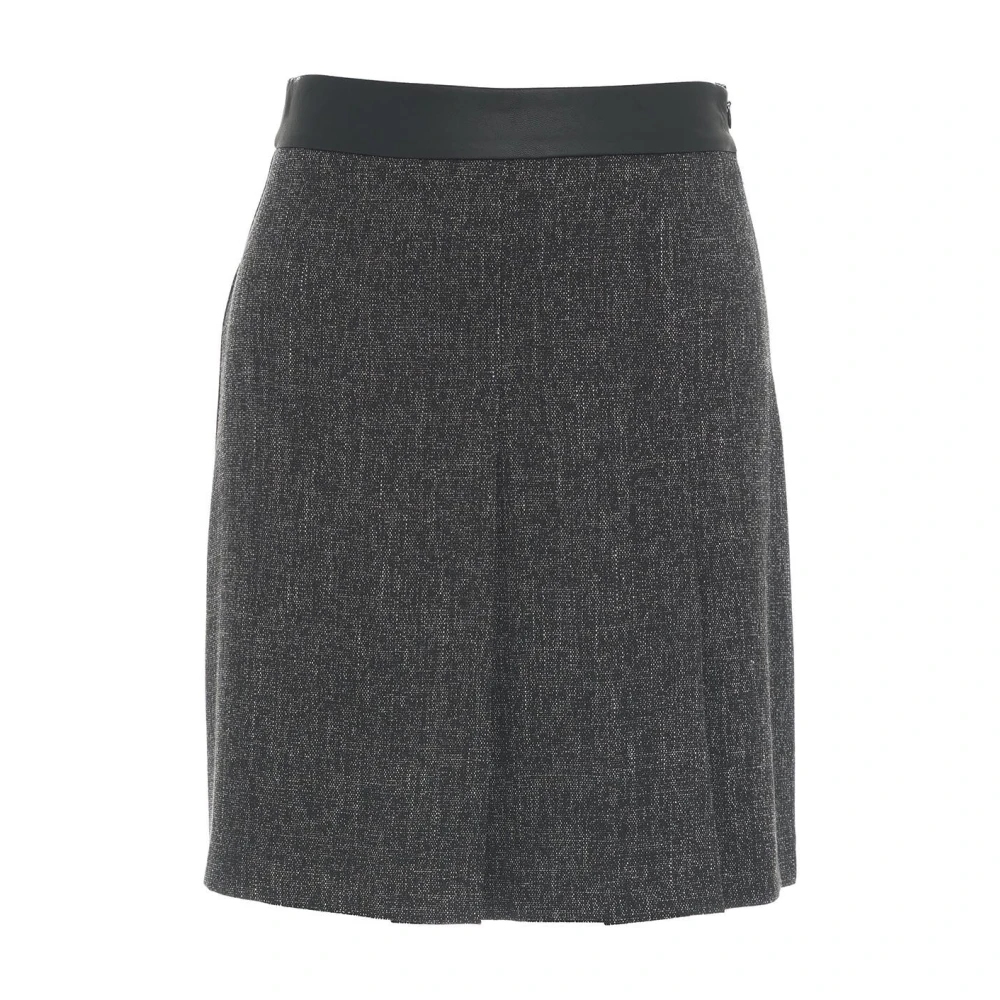 Kaos Zwarte Geplooide Minirok Black Dames