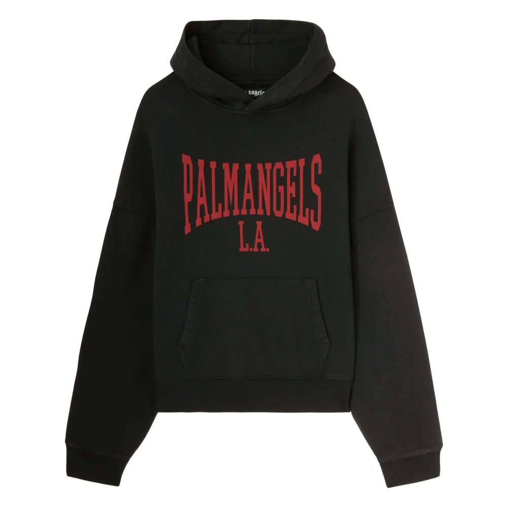 Palm Angels Donkere College Hoody Black Heren