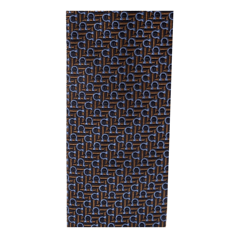 Salvatore Ferragamo Zijden stropdas Blue Heren