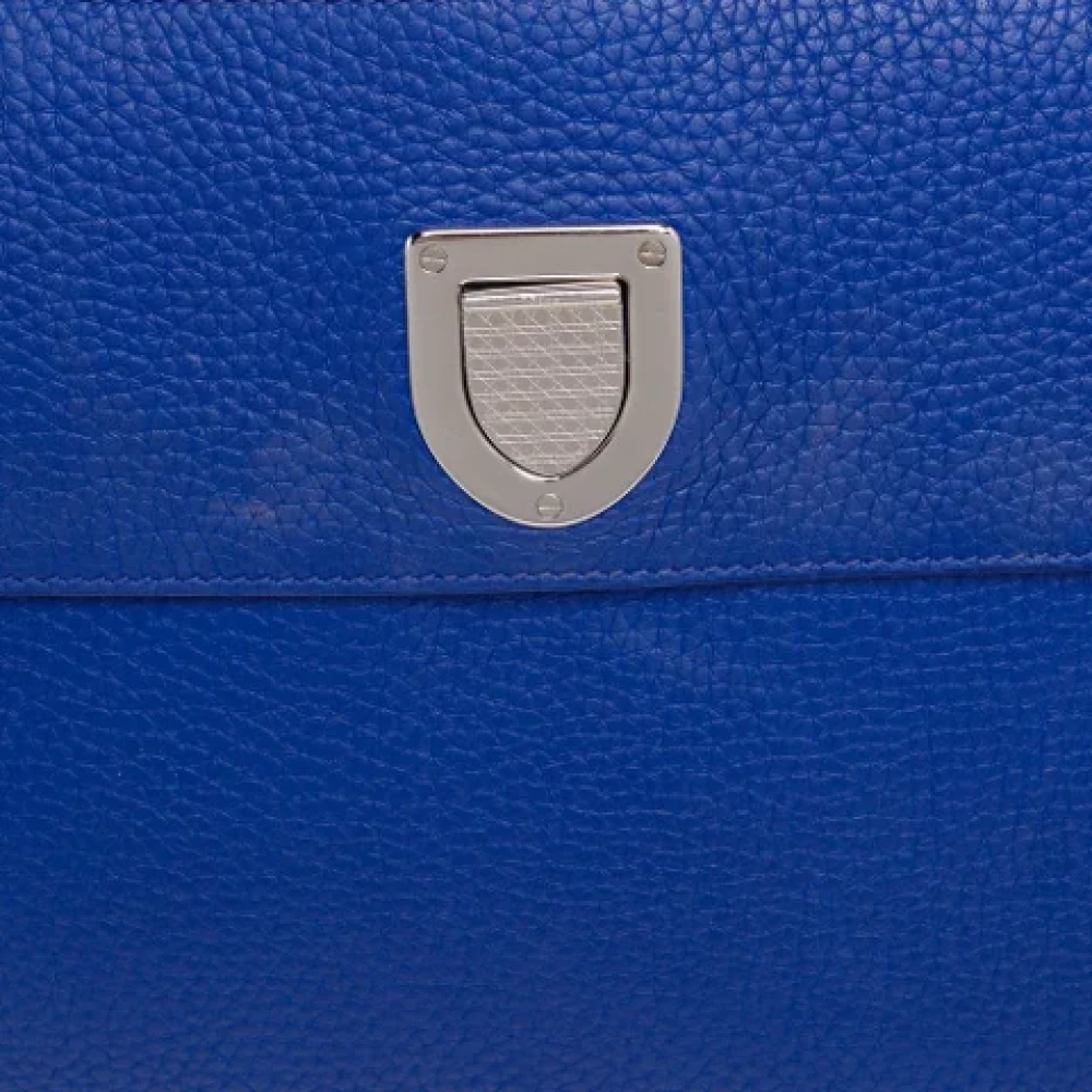 Dior Vintage Pre-owned Leather totes Blue Dames