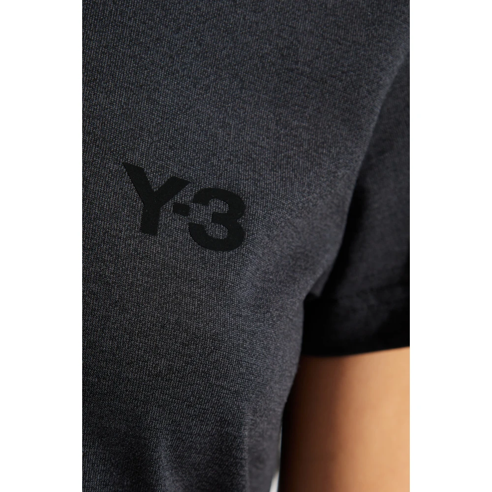 Y-3 T-shirt met logo Black Dames