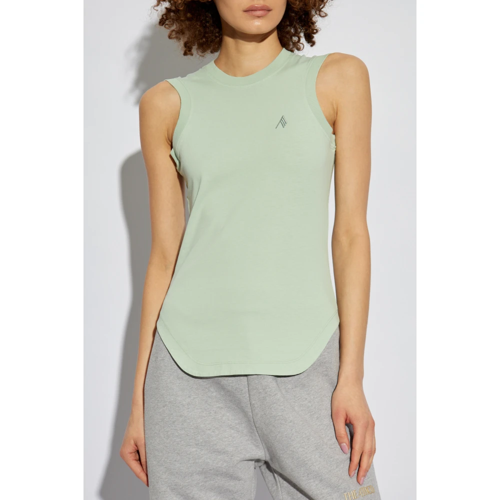 The Attico Top met logo Green Dames