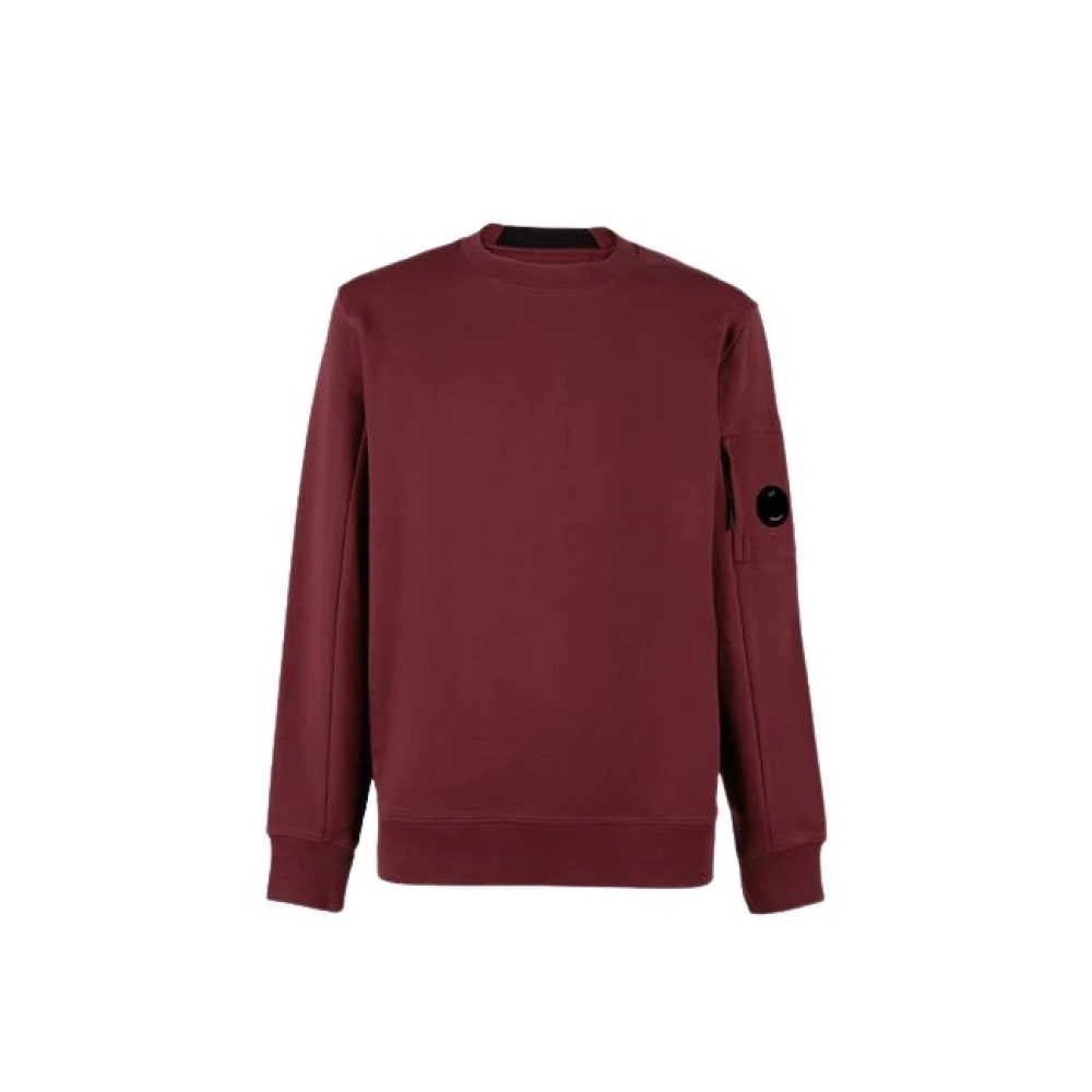 C.P. Company Diagonal Raised Fleece Crew Neck Sweatshirt Red Heren