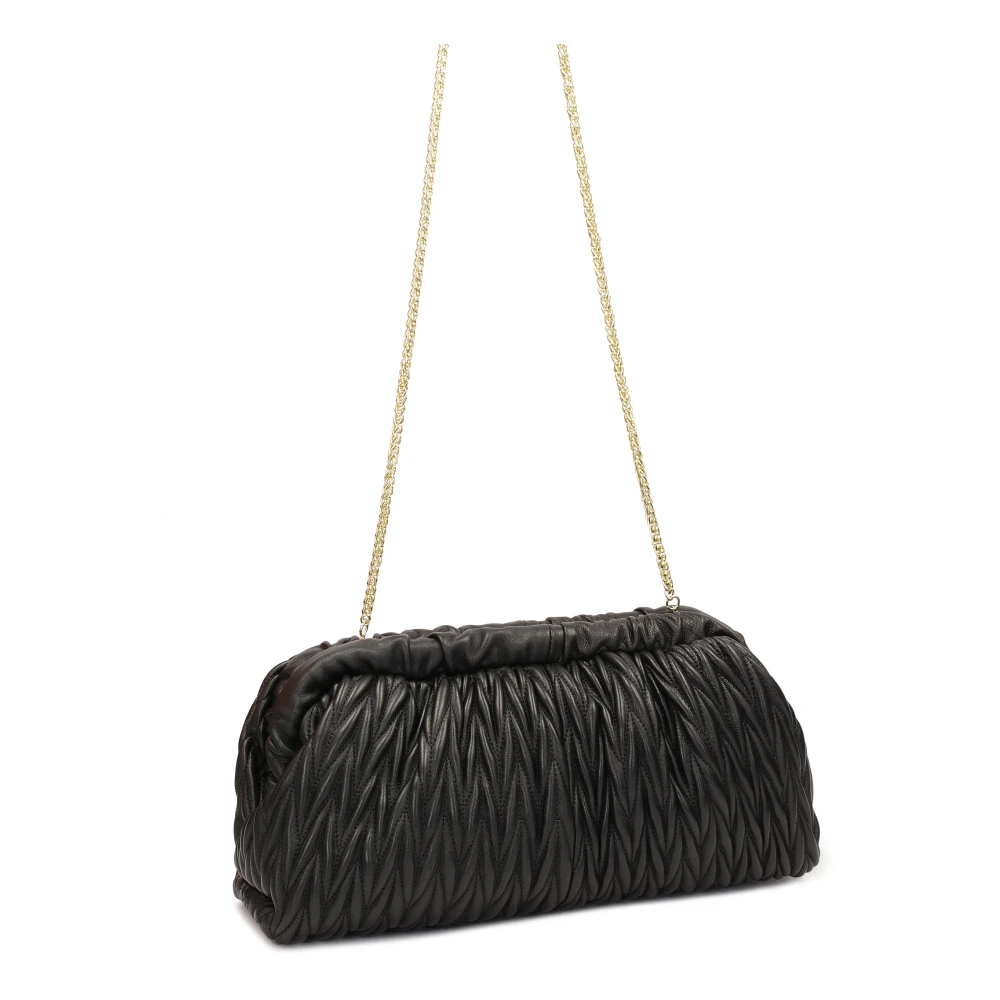 Kazar Zwarte clutch tas met gewatteerd patroon Black Dames