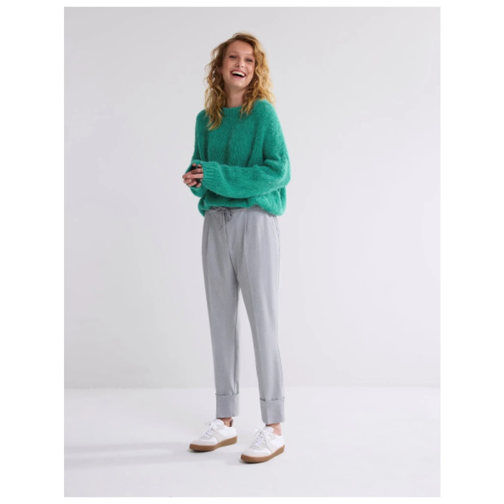 Summum Woman Moderne Geplooide Broek Gray Dames