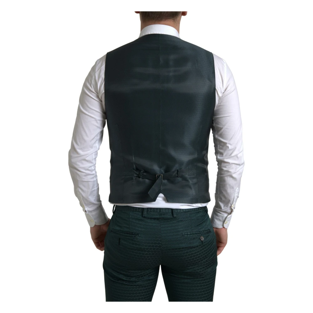 Dolce & Gabbana Smaragdgroen Slim Fit 3-Delig Pak Green Heren
