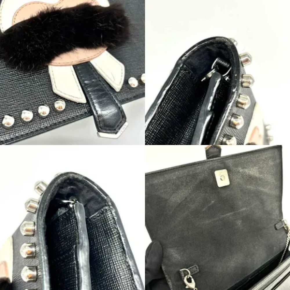 Fendi Vintage Pre-owned Leather wallets Black Dames