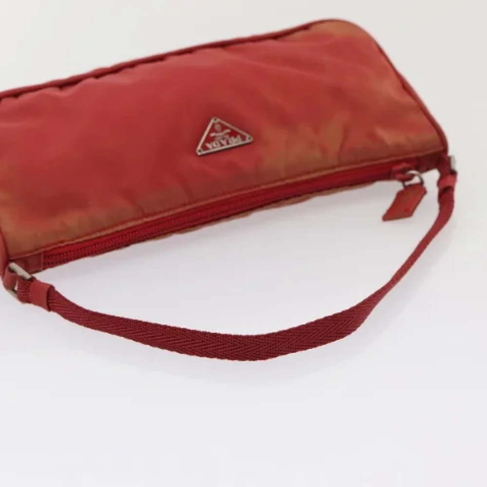 Prada Vintage Pre-owned Nylon pouches Red Dames