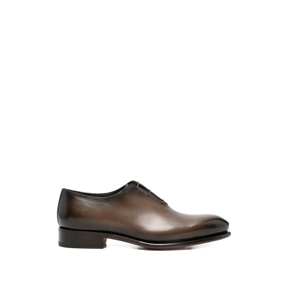Santoni Men's Brown Dress Shoes, 7 Uk, Oxford Shoes
