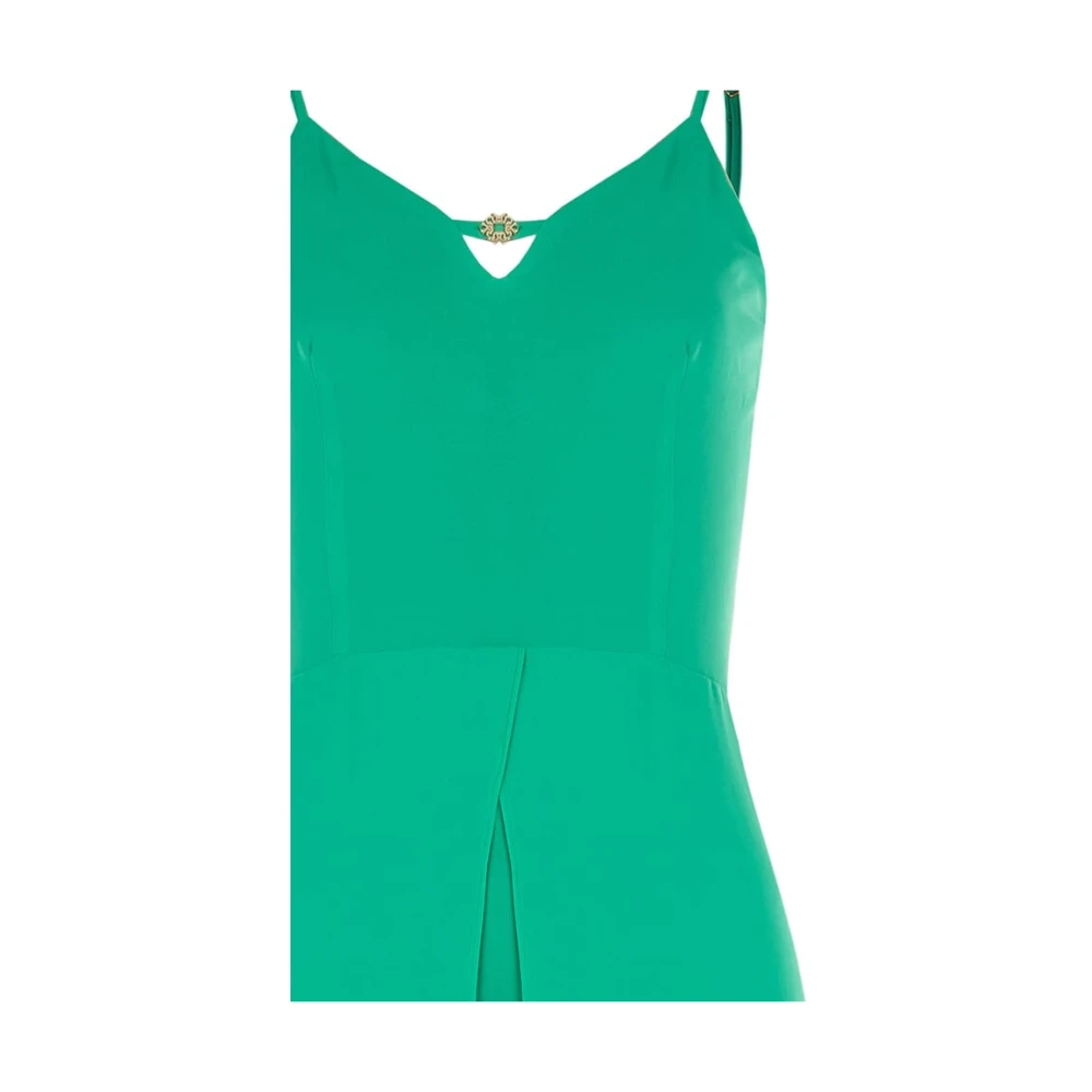 RINASCIMENTO Georgette Rok Jumpsuit met Treineffect Green Dames