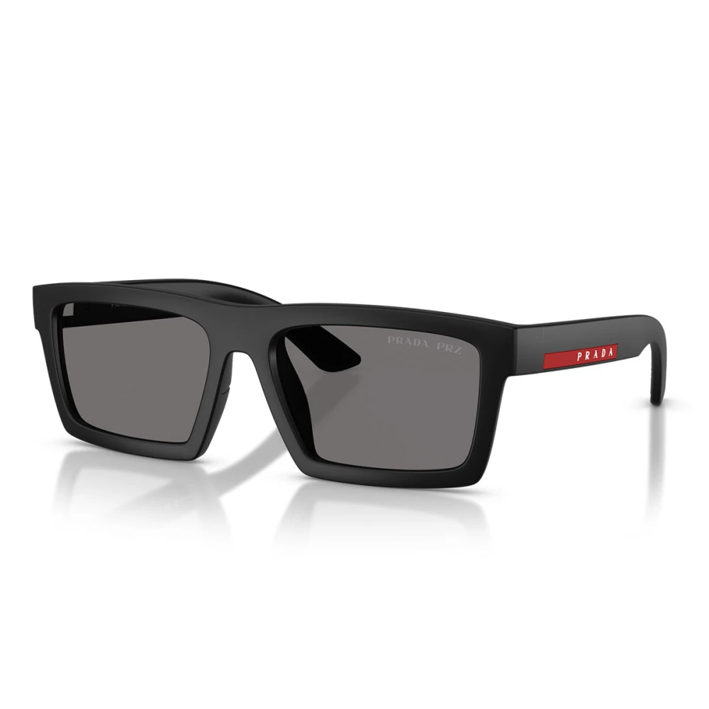 Prada Linea Rossa Black/Grey Ps A07s 1Bo02g Man Sunglasses Injected Squared Polarized - Image 2
