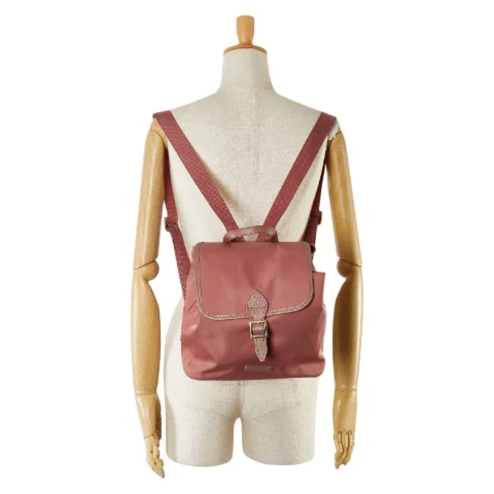 Burberry Vintage Pre-owned Canvas backpacks Pink Dames
