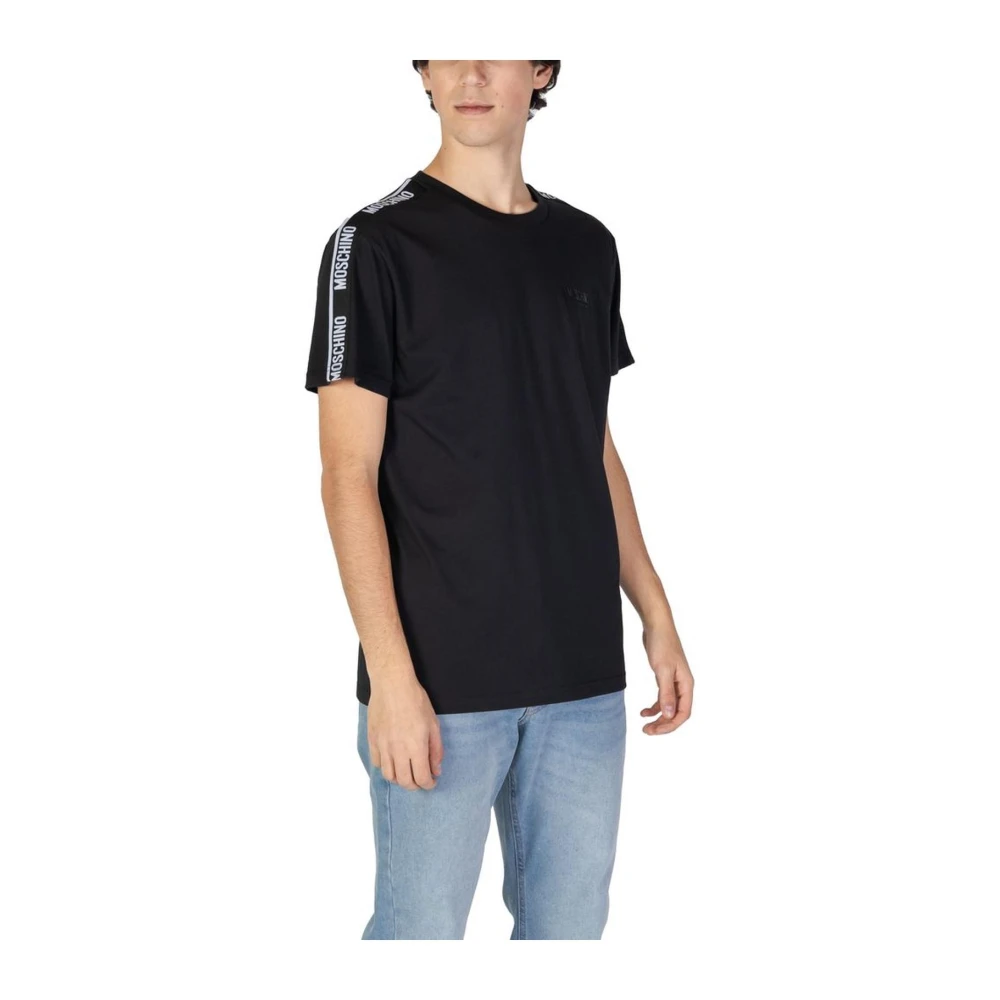 Moschino Zwarte Katoenen Crew Neck T-Shirt Black Heren