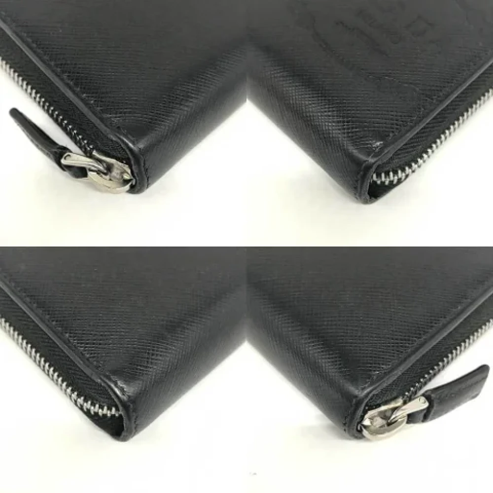 Prada Vintage Pre-owned Leather wallets Black Dames