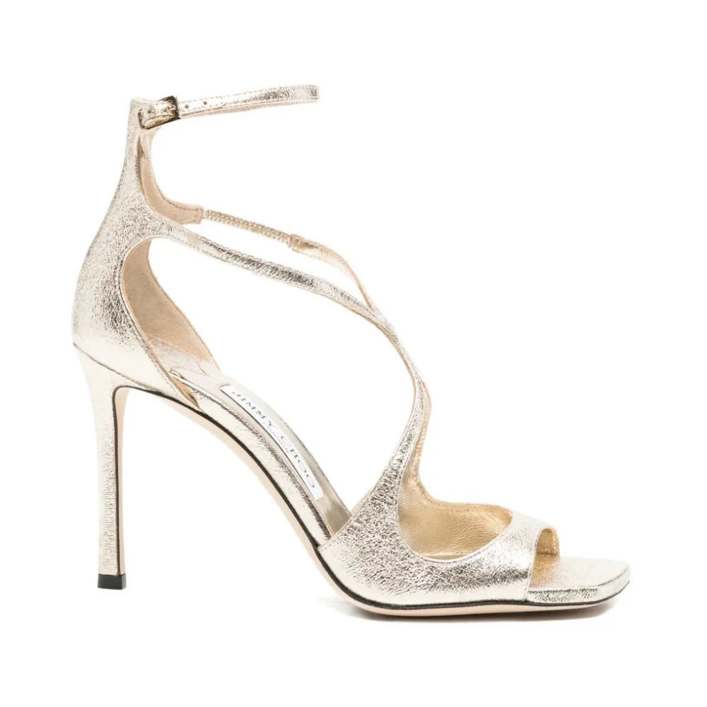 Jimmy Choo Women's Gray Azia 95 - High Heel Sandals - 8 Uk - Shoes