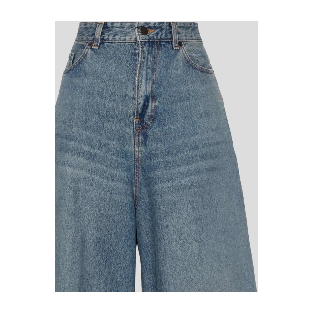 Haikure Wijde Pijp Oversized Blauwe Jeans Blue Dames