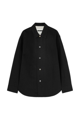black-japanese-raw-denim-long-sleeved-shirt