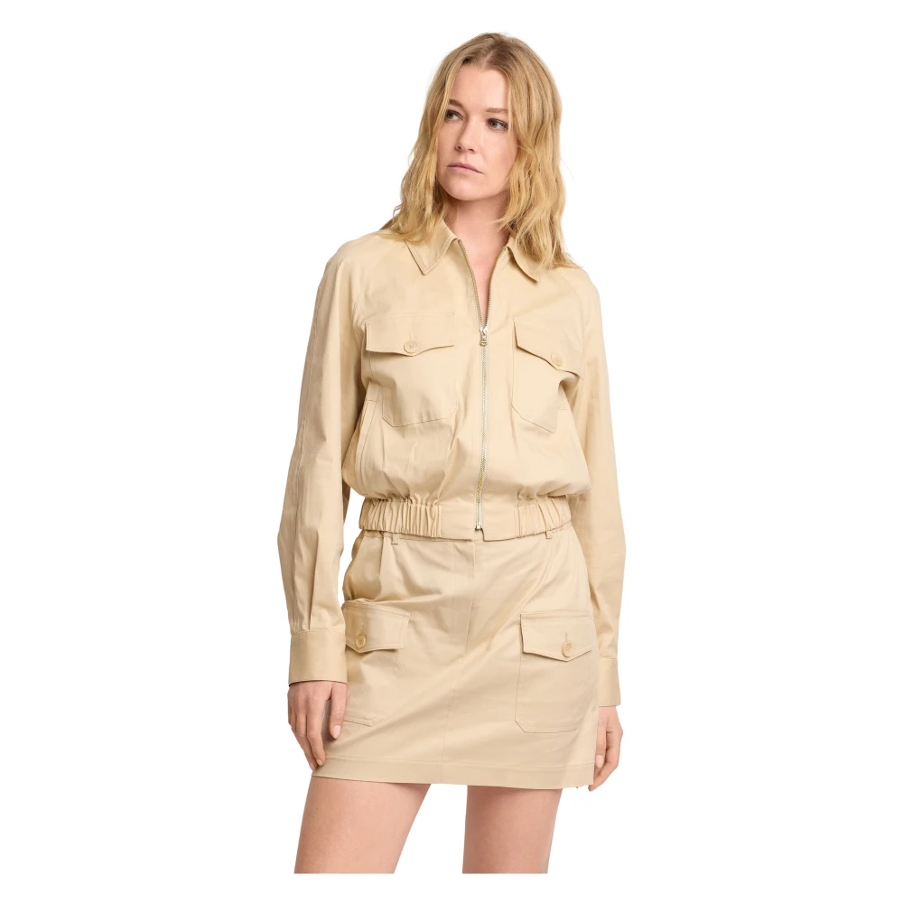 Kocca Women's Beige Light Jackets, S, Giubbino Con Zip