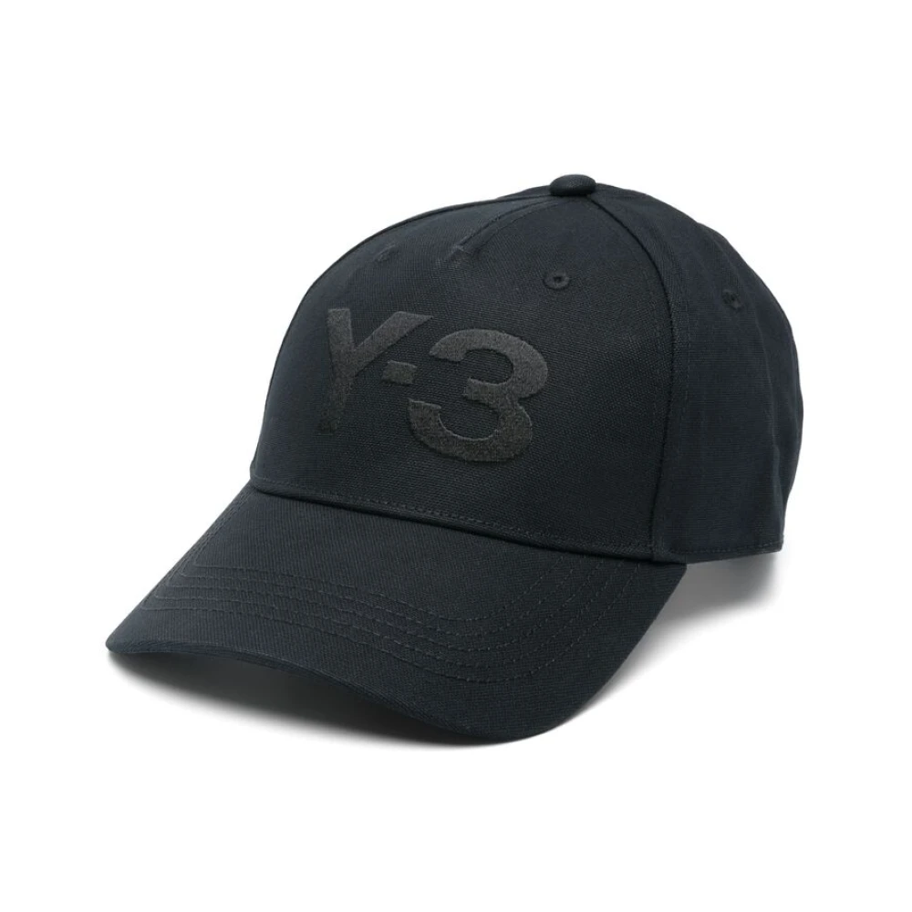 Y-3 Zwarte Verstelbare Strap Cap met Uitgesneden Details Black Heren