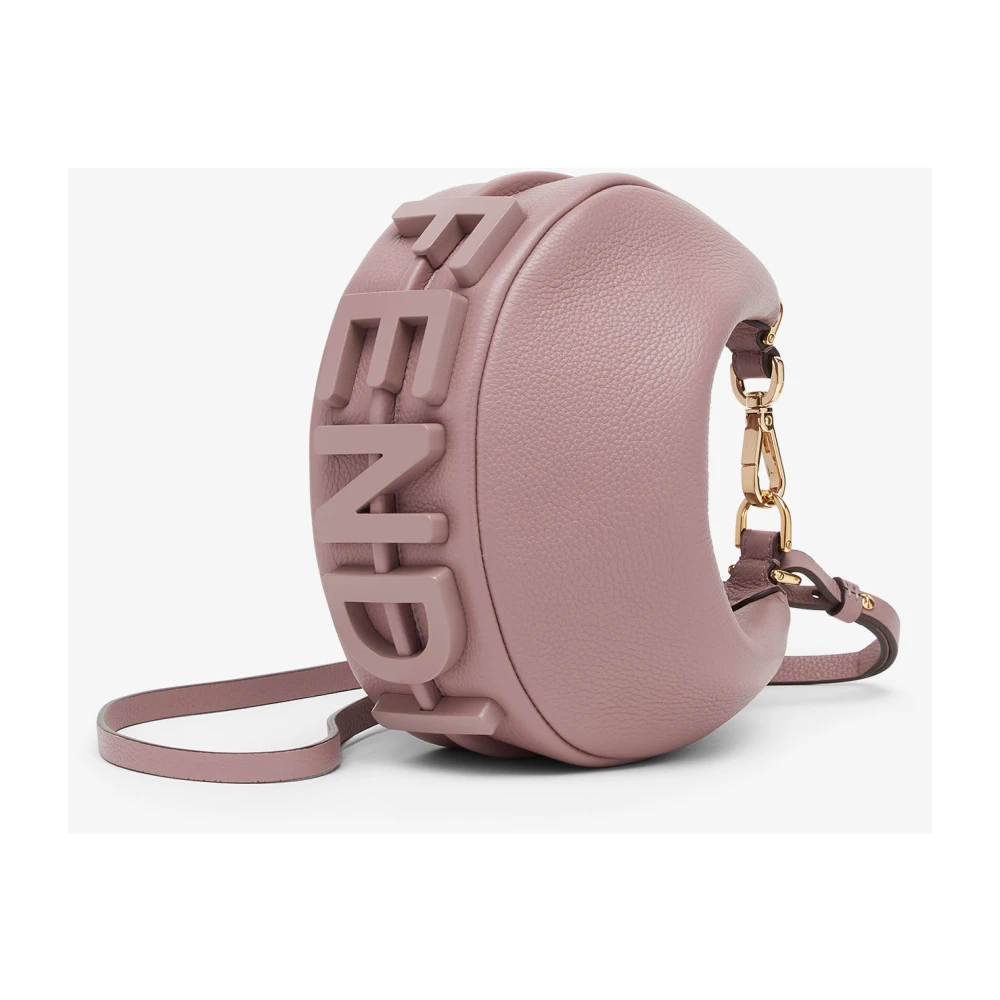 Fendi Roze Geëmailleerde Letters Crossbody Tas Pink Dames