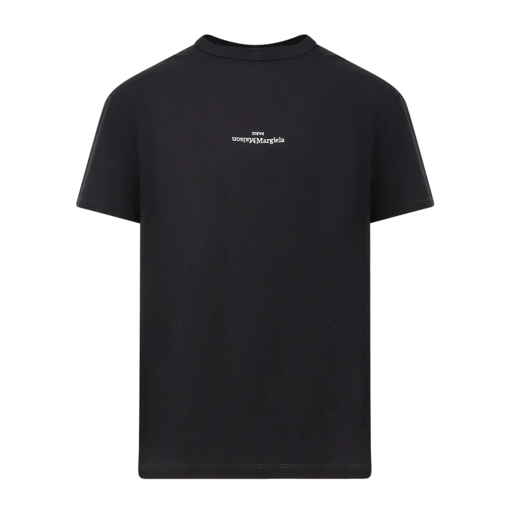 Maison Margiela , T-Shirts, Male, Black, M, Distorted Logo T-Shirt