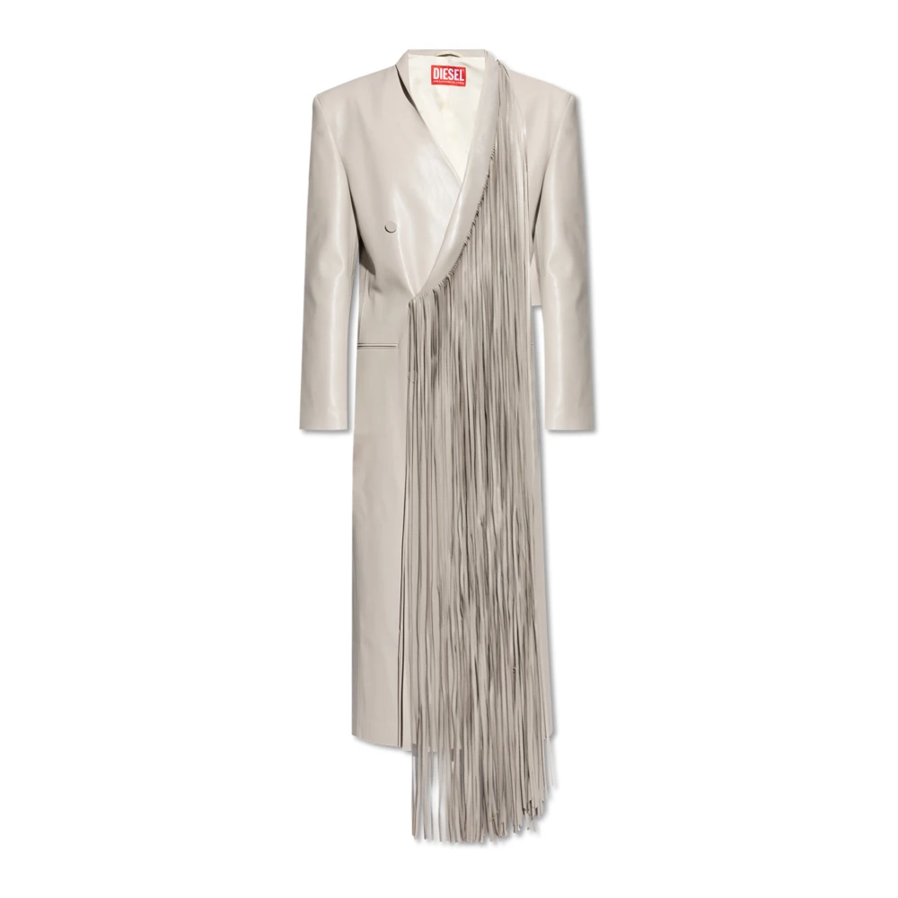Diesel Nep lederen jas J-Eldar-A Gray Heren