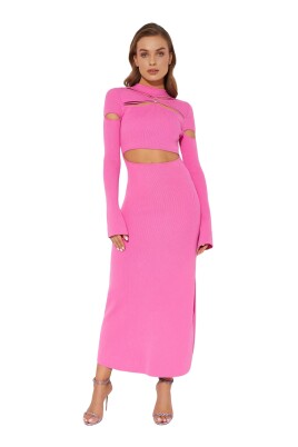 pink-midi-dress-with-cut-out