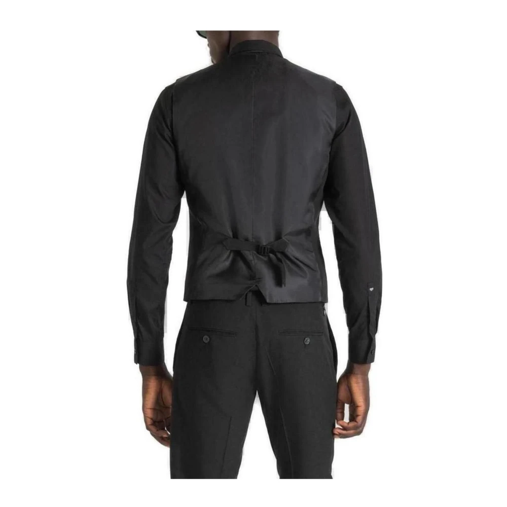 Antony Morato Polyester Suit Vest Lente Zomer Collectie Black Heren