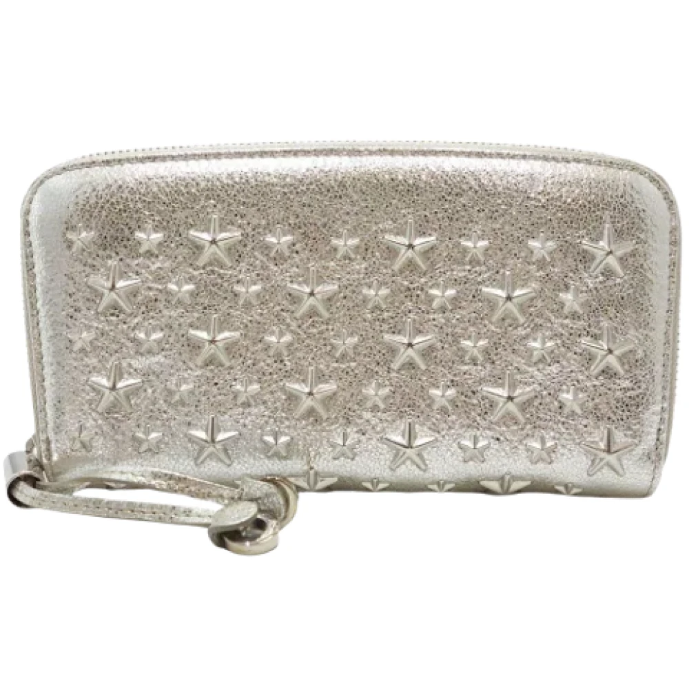 Jimmy Choo Pre-owned Leather wallets Gray Dames