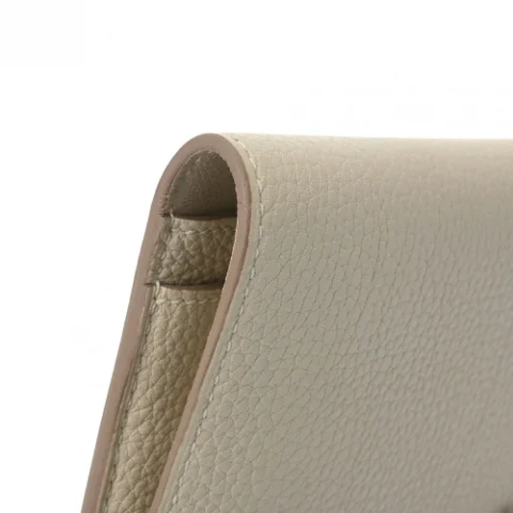 Hermès Vintage Pre-owned Leather wallets Beige Dames