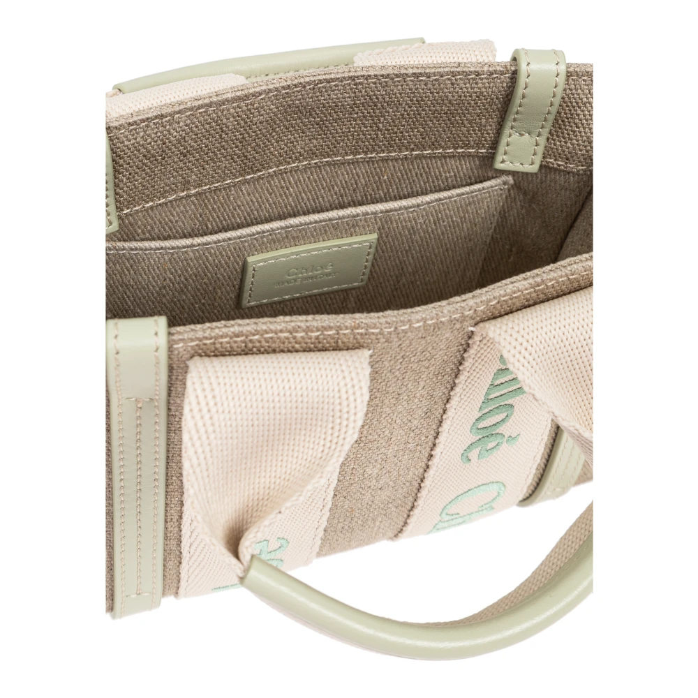 Chloé Woody Mini Schoudertas Beige Dames