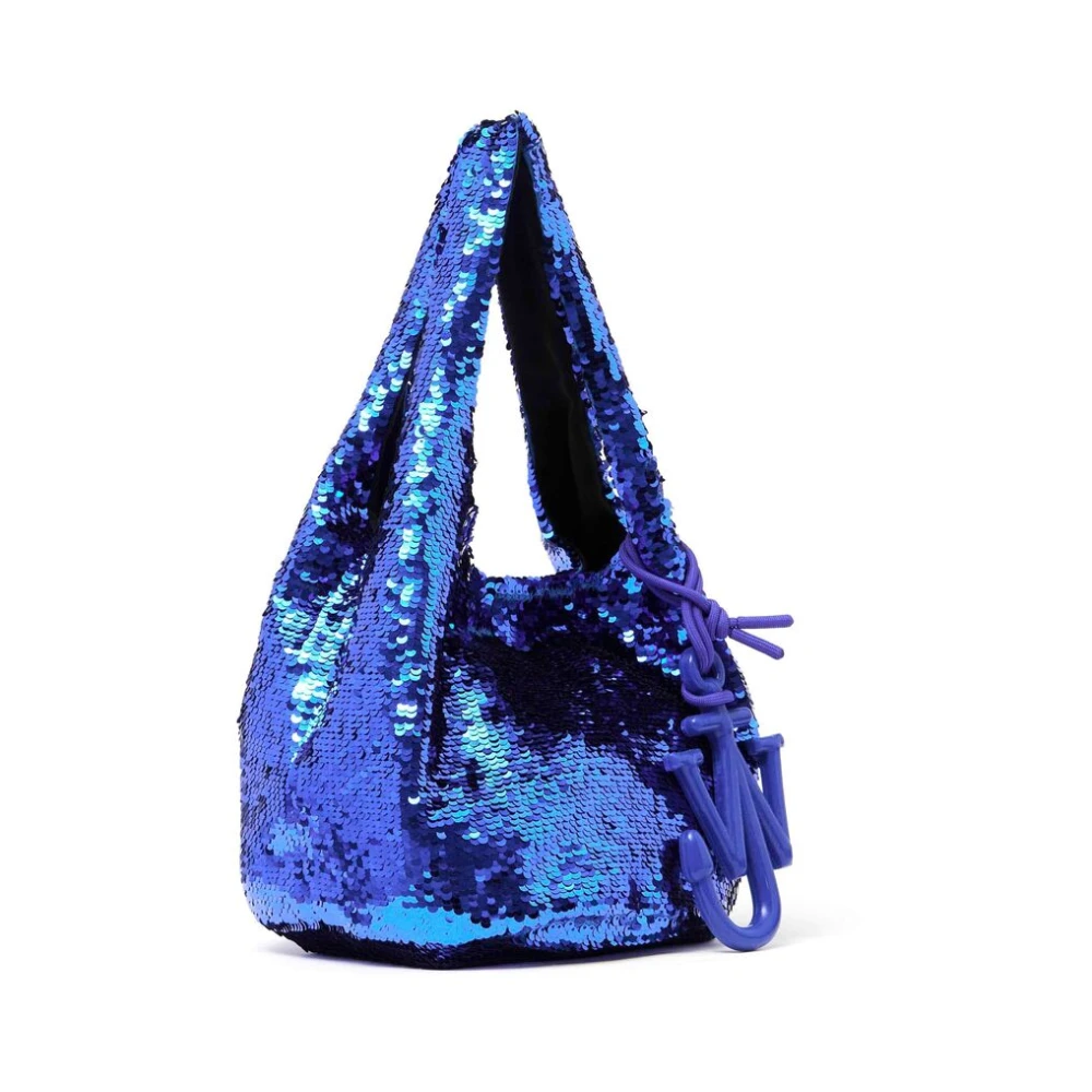 JW Anderson Elektrisch Blauwe Pailletten Handtas met Ankerlogo Blue Dames