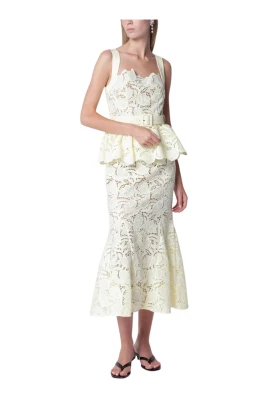 Peplum Midi Dress