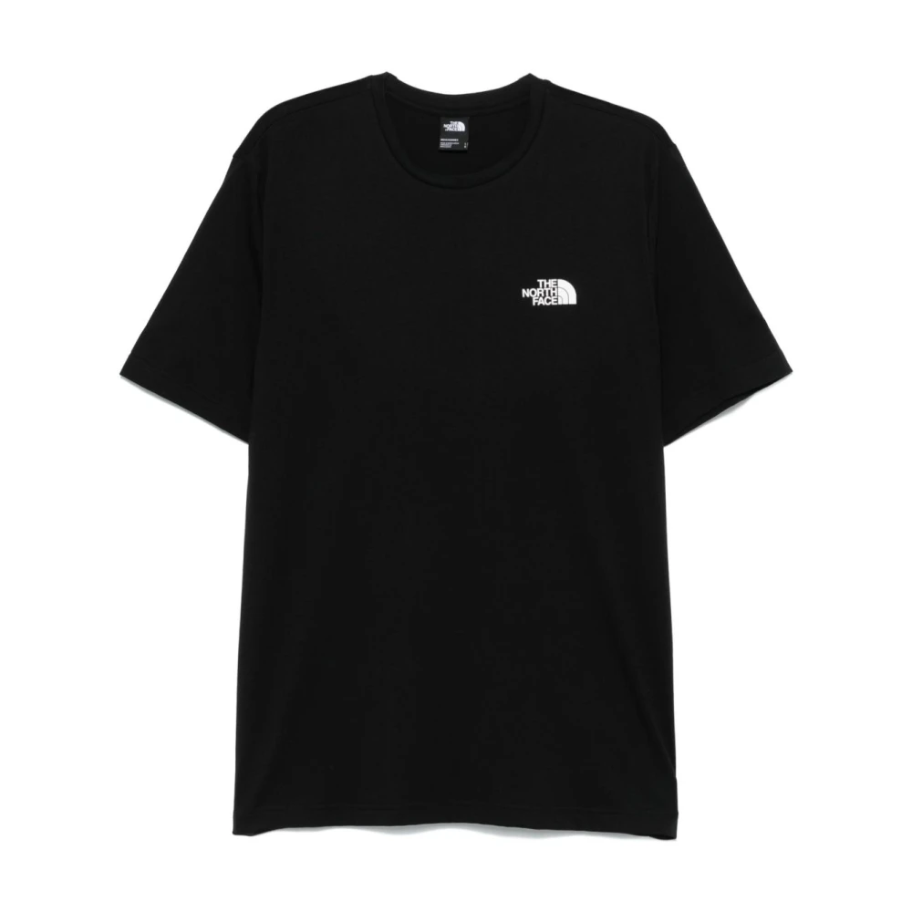 The North Face Zwart Logo Print Crew Neck T-shirt Black Heren