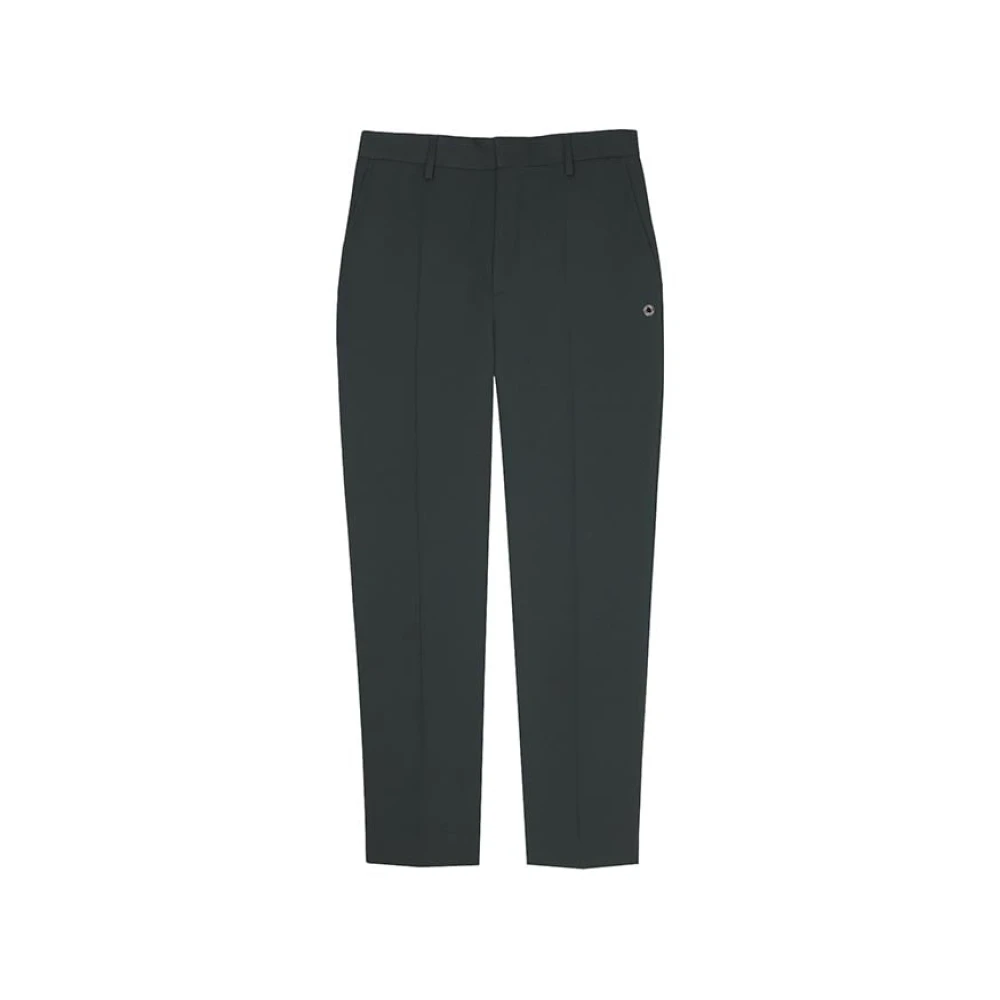 Études Uomo Verde - Pantaloni In Lana Scuro Con Pieghe - Trousers - S