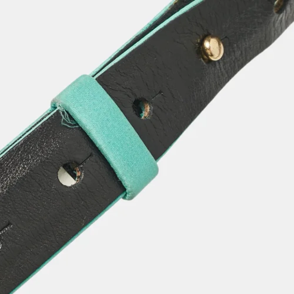 Oscar De La Renta Pre-owned Satin belts Green Dames